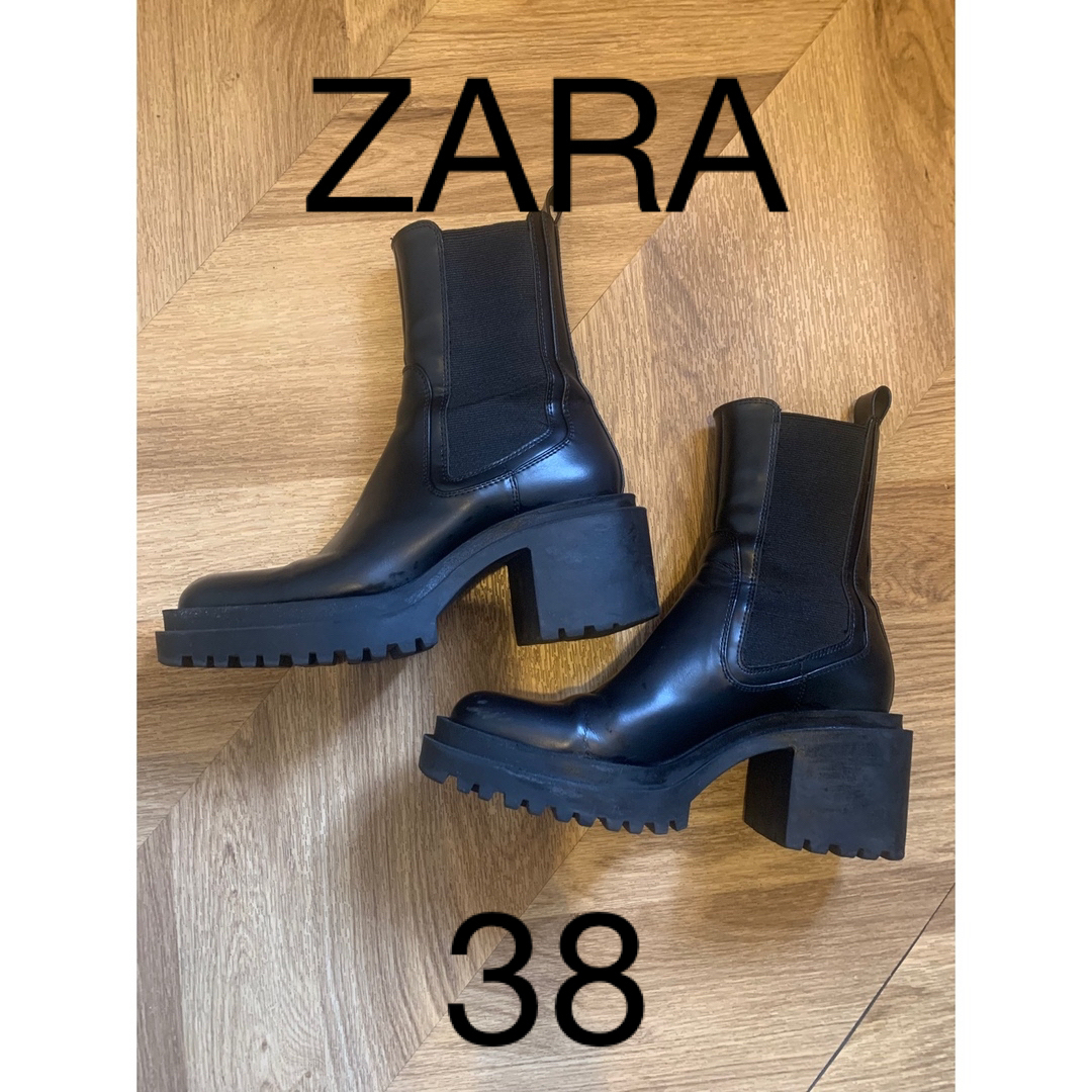 ZARA(ザラ)のZARAサイドゴアブーツ38サイズ レディースの靴/シューズ(ブーツ)の商品写真