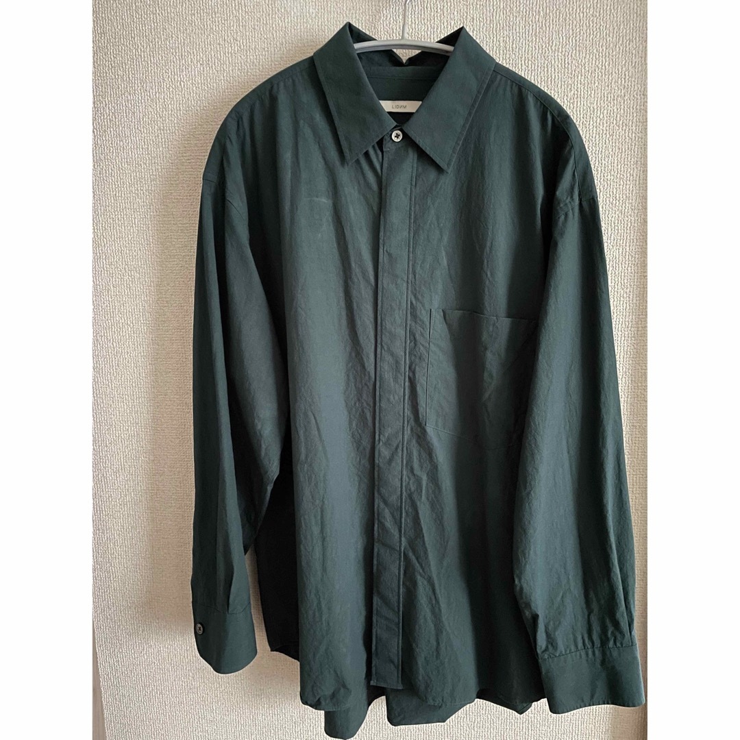 リドム　lidnm　OOMI ZARASHI POPLIN SHIRT　Mサイズ