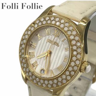 フォリフォリ(Folli Follie)のフォリフォリ　レディース　クオーツ　アナログ腕時計　ウォッチ　白　ラインストーン(腕時計)