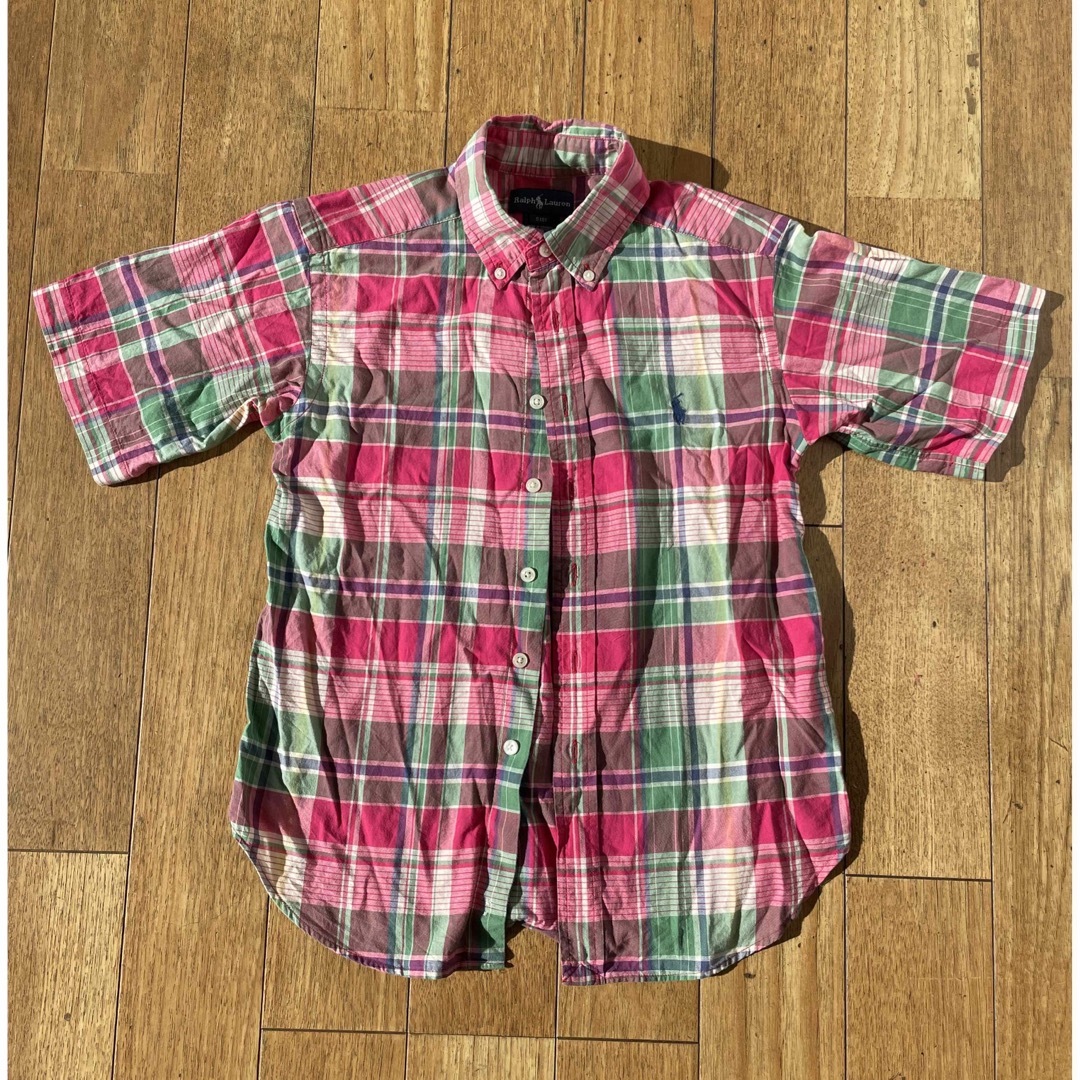 Ralph Lauren(ラルフローレン)のラルフローレン　チェック柄シャツ　ボーイズＳ キッズ/ベビー/マタニティのキッズ服男の子用(90cm~)(ブラウス)の商品写真