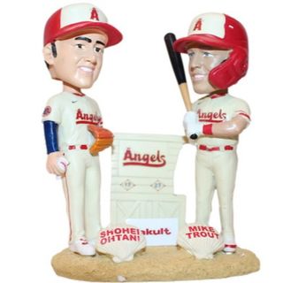 大谷翔平選手 マイクトラウト選手　bobblehead ボブルヘッド 人形(記念品/関連グッズ)