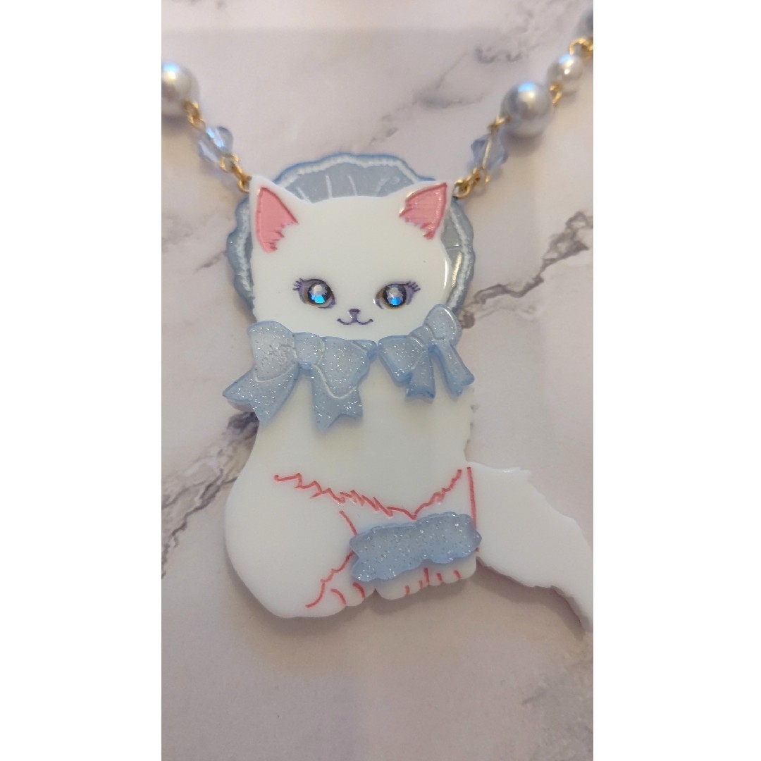 Angelic Pretty(アンジェリックプリティー)のアンジェリックプリティ☆きまぐれcatネックレス＋リング レディースのアクセサリー(ネックレス)の商品写真