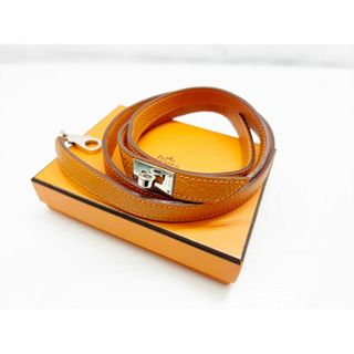 エルメス ケリー ドッグリード  □I刻印 2005年製造 オレンジ系 シルバー金具 レザー  HERMES  | 犬 ファッション アクセサリー シンプル ペット用品 ブランド小物 Aランク