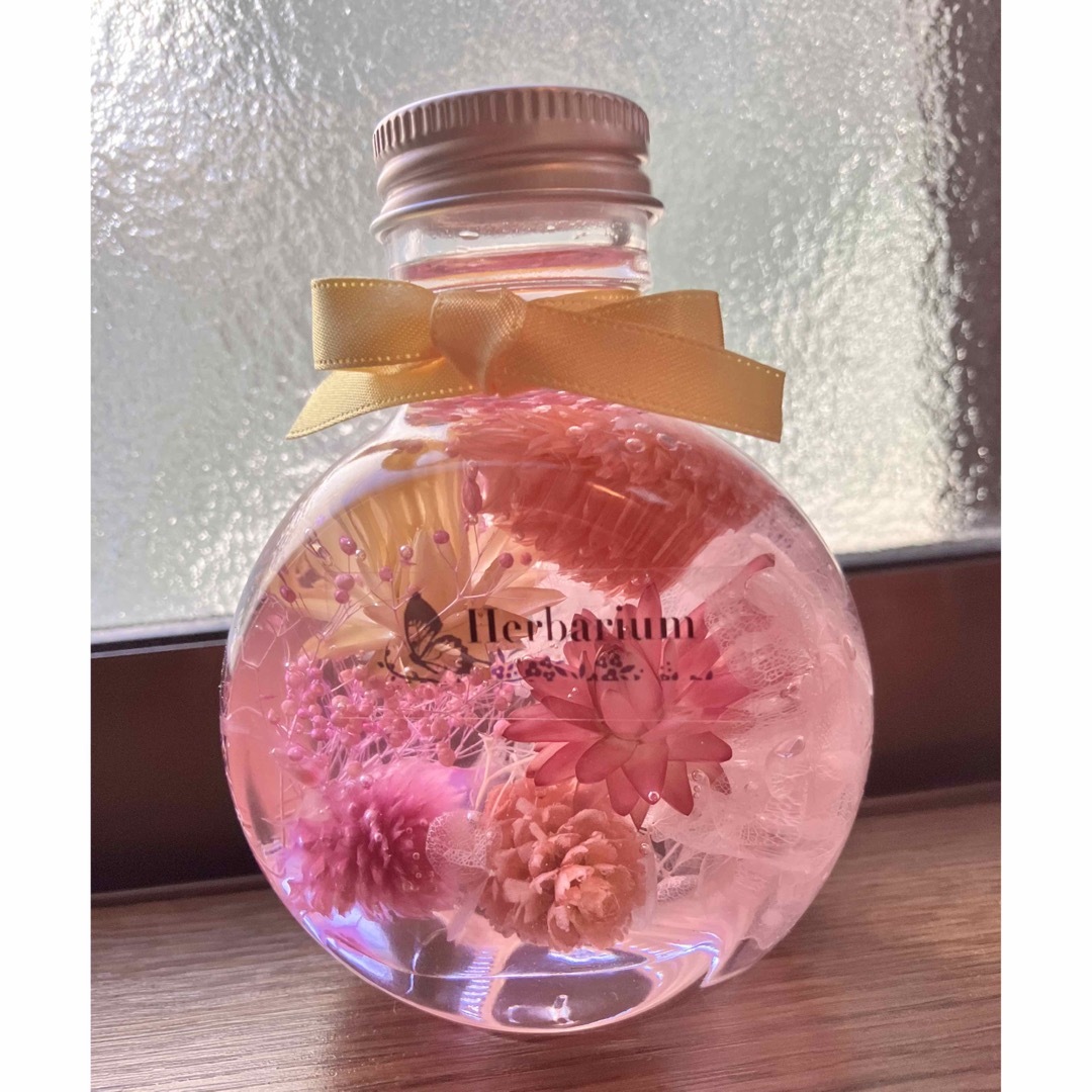 ハーバリウム♡癒しのピンク2本セット❣️ ハンドメイドのフラワー/ガーデン(その他)の商品写真