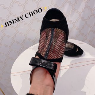 ジミーチュウ(JIMMY CHOO)のJIMMY CHOO サンダル　36.5cm 9cmヒール秋冬にも♪ スエード　(サンダル)