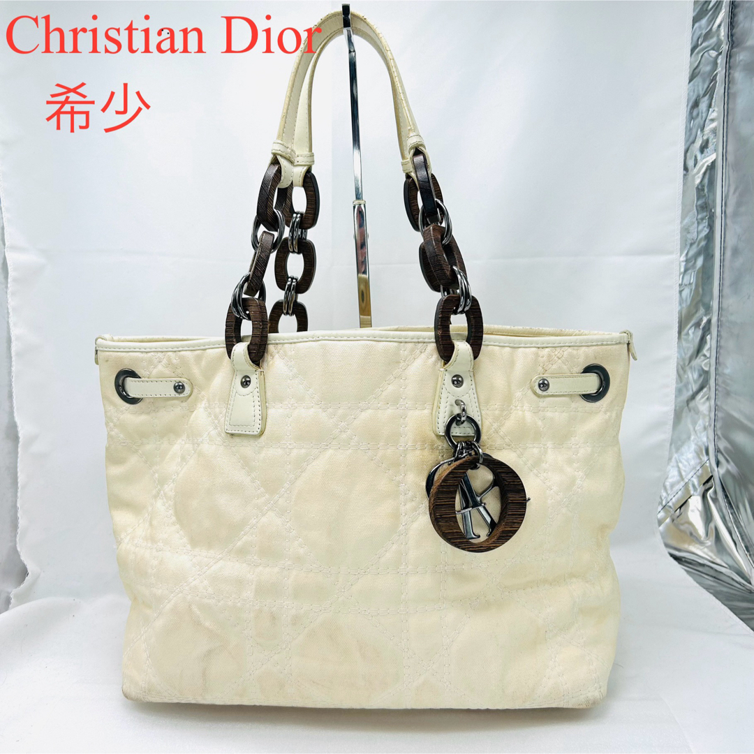 バッグ希少　Christian Dior ディオールトートバッグ パナレア カナージュ