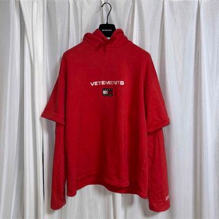 VETEMENTS - VETEMENTS TOMMY レイヤード パーカーの通販 by xxx's