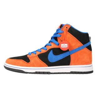 ナイキ(NIKE)のNIKE SB ナイキエスビー DUNK HIGH PREMIUM SB KNICKS ダンクハイ プレミアム ニックス ハイカットスニーカー オレンジ/ブルー US8.5/26.5cm 313171-841(スニーカー)