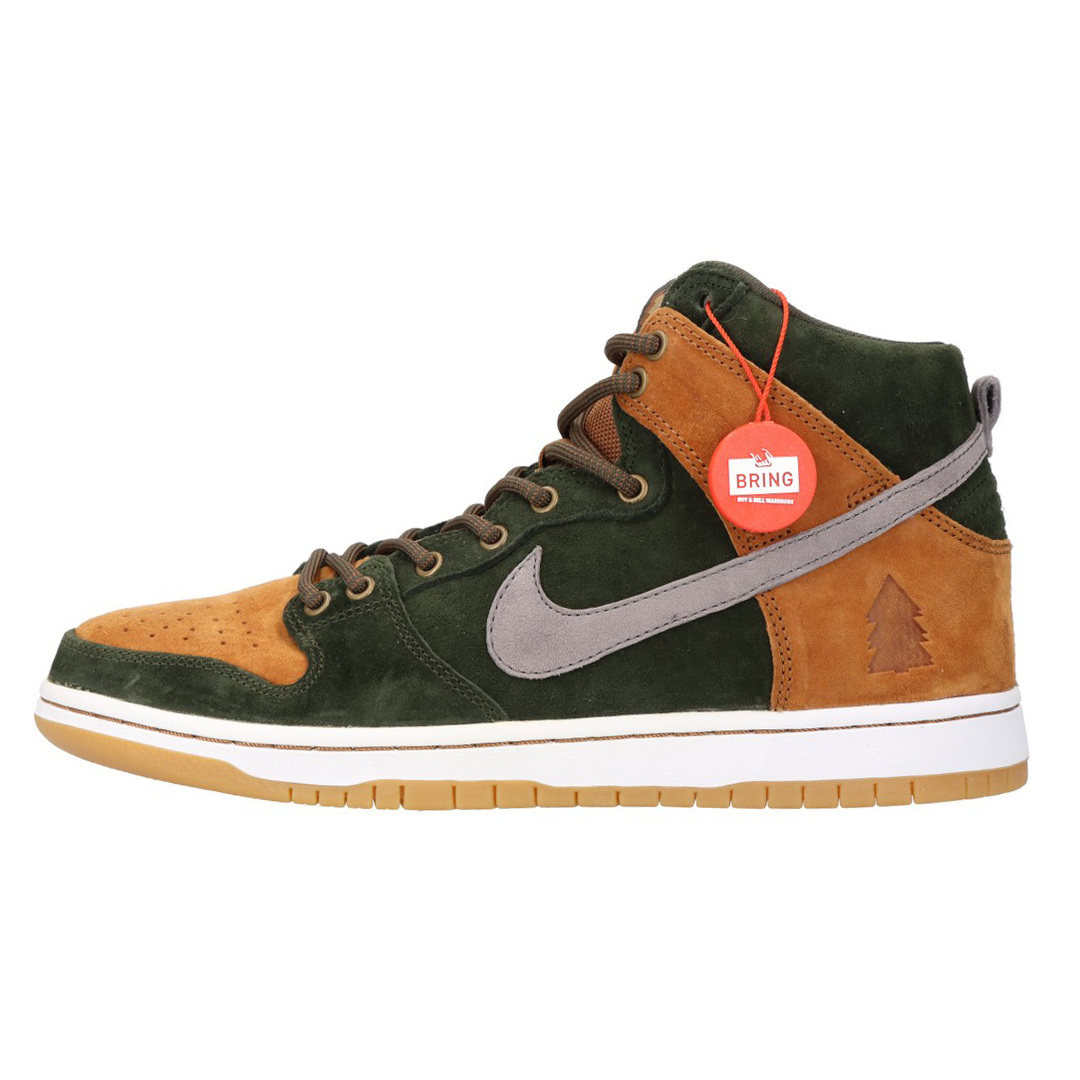 NIKE SB ナイキエスビー DUNK HIGH PRM HG QS HOMEGROWN ダンクハイ プレミアム ホームグロウン ハイカットスニーカー ブラウン US8.5/26.5cm 839693-302のサムネイル