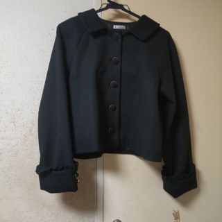 アクシーズファム(axes femme)の【未使用、訳あり】ショートコート（黒）(その他)