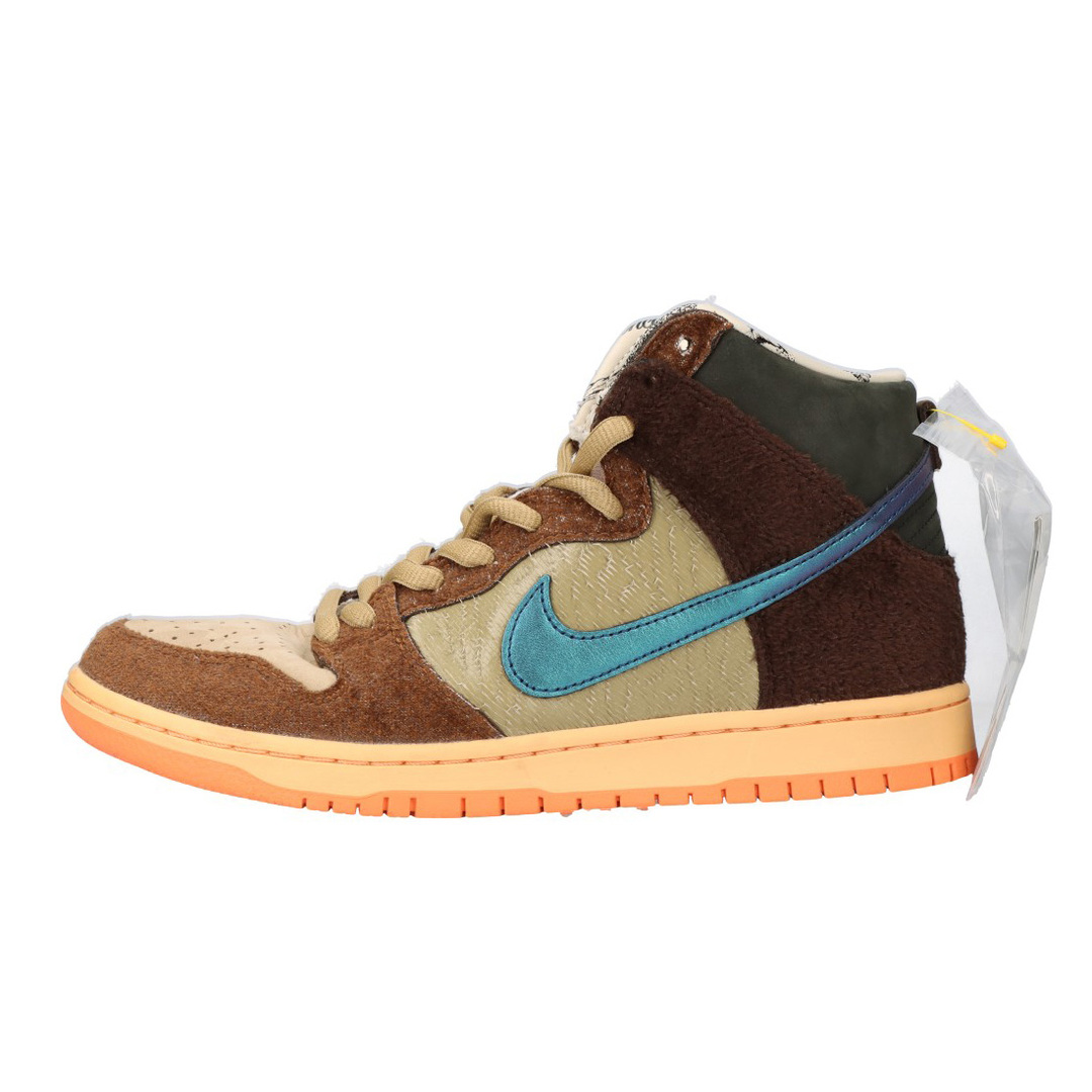 292センチワイズNIKE SB ナイキエスビー DUNK HIGH PRO QS CONCEPTS コンセプツ エスビー ダンク ハイカットスニーカー ブラウン US9/27cm DC6887‐200