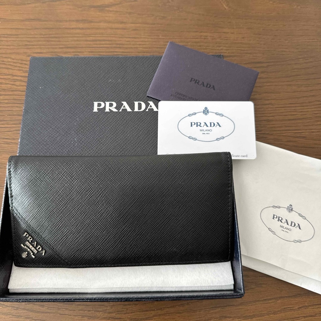 PRADA - PRADA サフィアーノレザー 長財布 2MV001 METAL 黒の通販 by