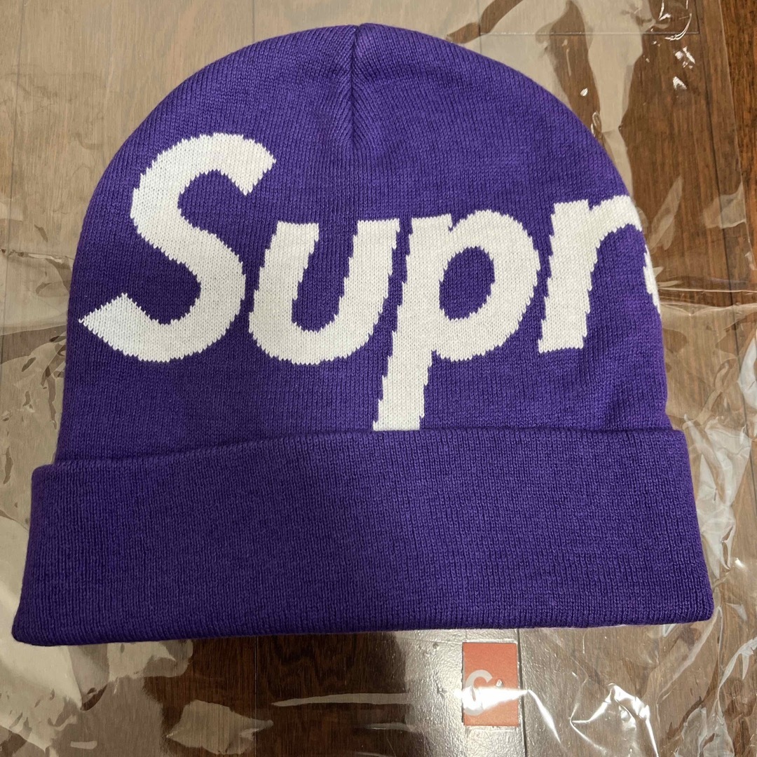 日本向け正規品 supreme シュプリーム ニット帽 ビーニー ビッグロゴ