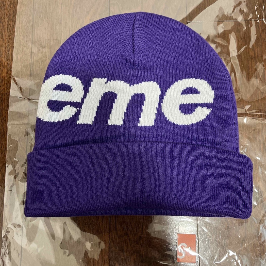 Supreme New Era Box Logo Beanie ダークパープル