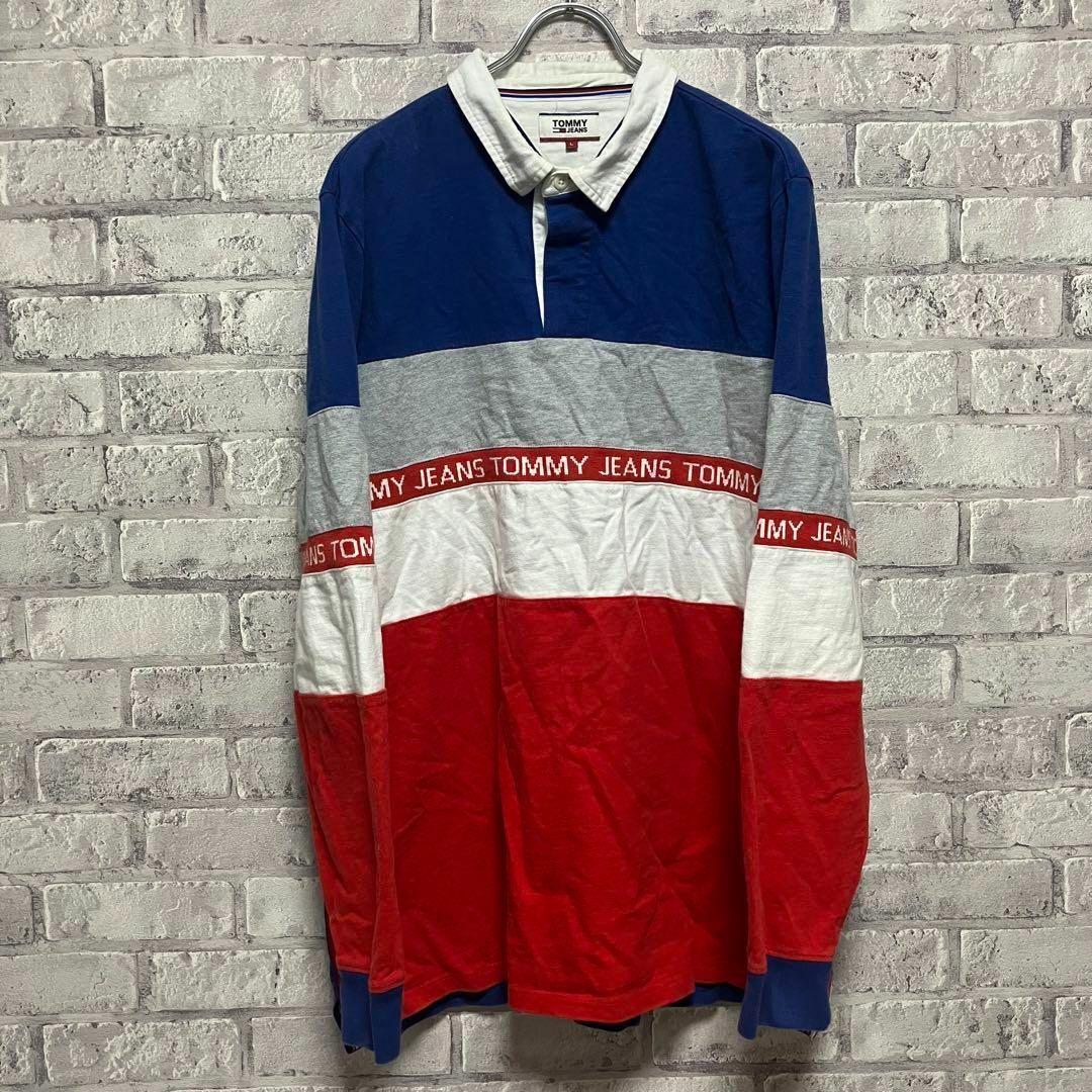 TOMMY HILFIGER(トミーヒルフィガー)の【TOMMYJEANS】トミー ポロシャツ ラガーシャツ お洒落 カッコイイ メンズのトップス(ポロシャツ)の商品写真