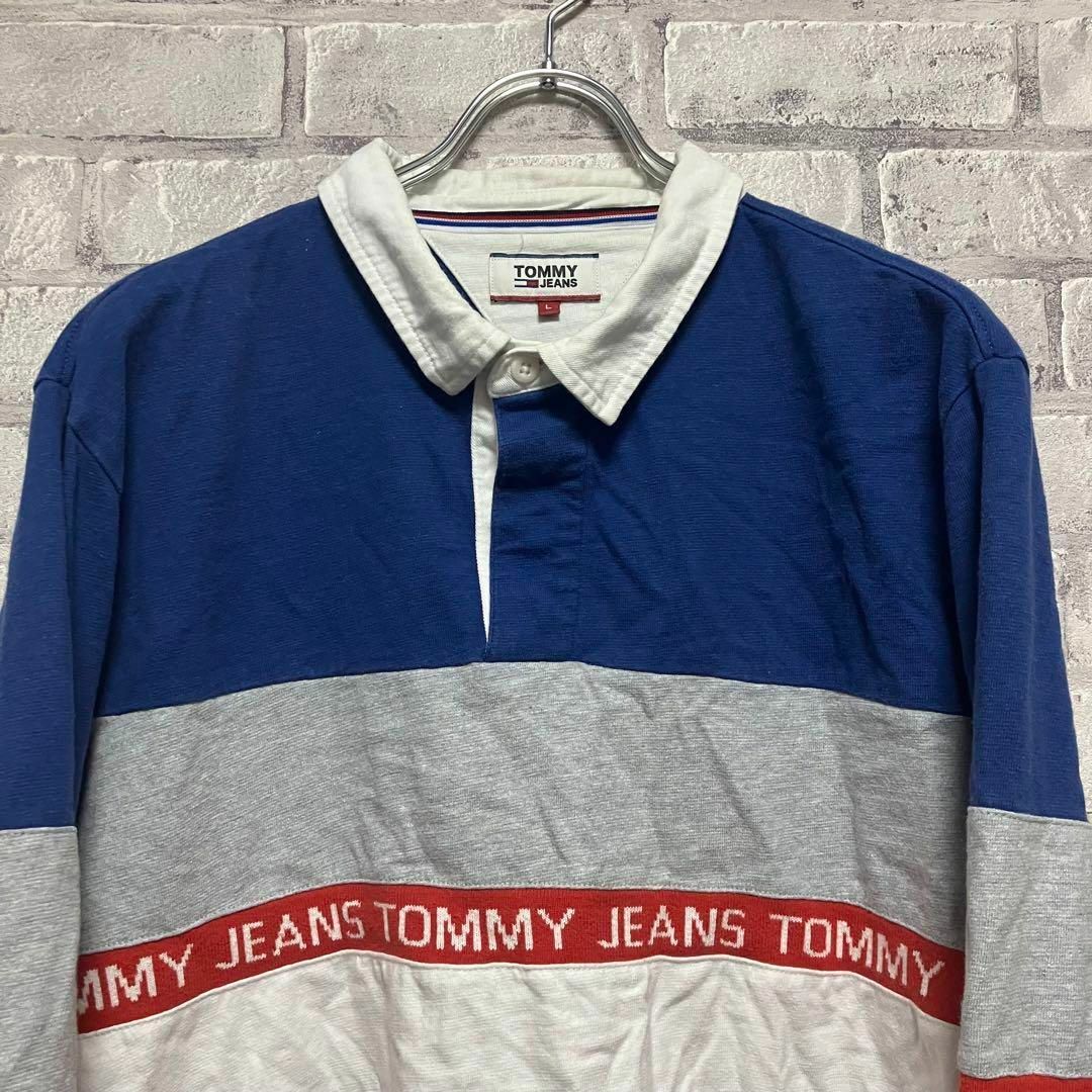 TOMMY HILFIGER(トミーヒルフィガー)の【TOMMYJEANS】トミー ポロシャツ ラガーシャツ お洒落 カッコイイ メンズのトップス(ポロシャツ)の商品写真