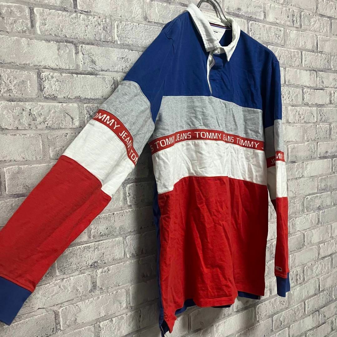 TOMMY HILFIGER(トミーヒルフィガー)の【TOMMYJEANS】トミー ポロシャツ ラガーシャツ お洒落 カッコイイ メンズのトップス(ポロシャツ)の商品写真