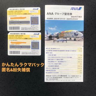 エーエヌエー(ゼンニッポンクウユ)(ANA(全日本空輸))のANA株主優待　国内線ご搭乗優待2枚➕ANAグループ優待券23年下期1冊(その他)