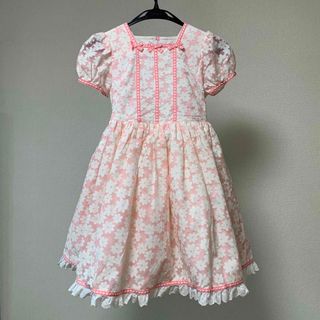 フェリシモ(FELISSIMO)の美品　フェリシモ　子供服　ワンピース　花柄ワンピース(ワンピース)