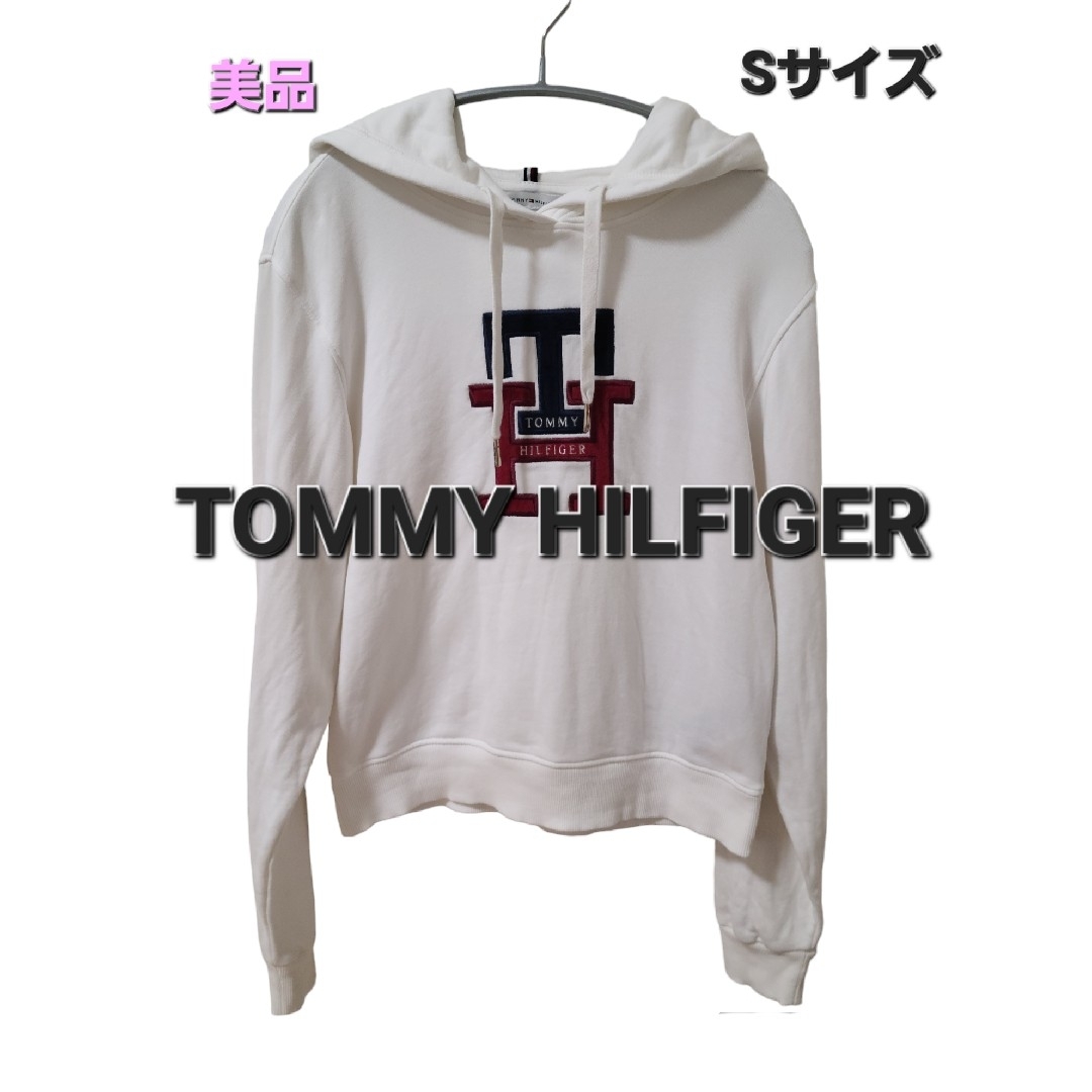 TOMMY HILFIGER(トミーヒルフィガー)のTOMMY HILFIGER トミーヒルフィガー デカロゴ パーカー S レディースのトップス(パーカー)の商品写真