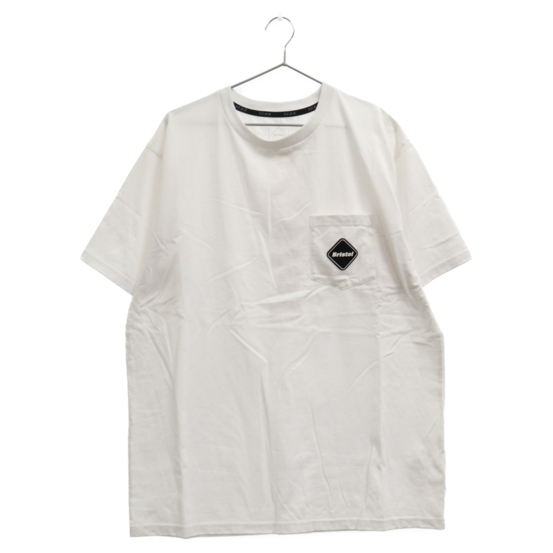 F.C.R.B.(エフシーアールビー)のF.C.R.B./F.C.Real Bristol/FCRB エフシーアールビー/エフシーレアルブリストル VERTICAL LOGO EMBLEM POCKET TEE バーティカルロゴポケットTシャツ ホワイト メンズのトップス(Tシャツ/カットソー(半袖/袖なし))の商品写真