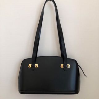 【BALLY】バリー チェーンショルダーバッグ キルティングレザー ブラック×ゴールド金具 tg1207