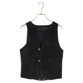 クロムハーツ(Chrome Hearts)のCHROME HEARTS クロムハーツ CLASSIC 2B SUD クロスボールボタンデストロイレザーベスト ブラック(ベスト)