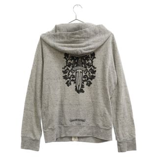 クロムハーツ(Chrome Hearts)のCHROME HEARTS クロムハーツ ダガージップアップ ダガープリントパーカー M グレー レディース(パーカー)