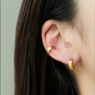 最新 大人気 オシャレ シンプル イヤーカフ イヤリング ゴールド  ステンレス(イヤーカフ)