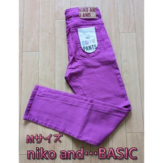 ニコアンド(niko and...)のniko and…BASIC スキニーパンツ Mサイズ◆パープル レディース(スキニーパンツ)