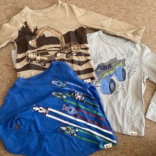 ベビーギャップ(babyGAP)のbaby GAP Tシャツ　長袖　セット　車　乗り物　90 95(Tシャツ/カットソー)