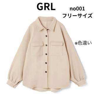 グレイル(GRL)のGRL ボリュームスリーブ　シャツジャケット on001アウター　淡色(その他)