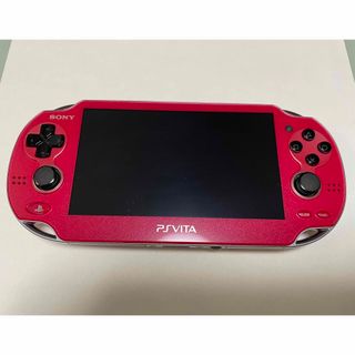 ソニー(SONY)の【美品】PlayStation Vita 3G/Wi-Fi PCH-1100 赤(携帯用ゲーム機本体)