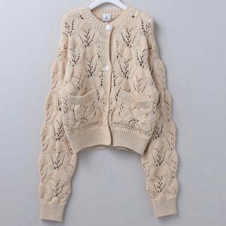 ロク(6 (ROKU))の6(ROKU) LILY YARN SUKASHI CARDIGAN(カーディガン)