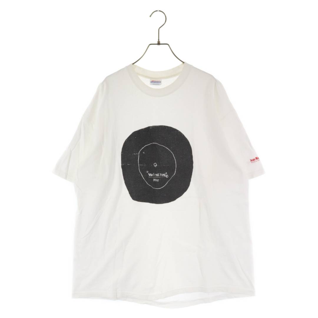 VINTAGE ヴィンテージ 00s VINTAGE Jean-Michel Basquiat Nows the Time バスキア アートプリント 半袖Tシャツ ホワイト585センチ袖丈