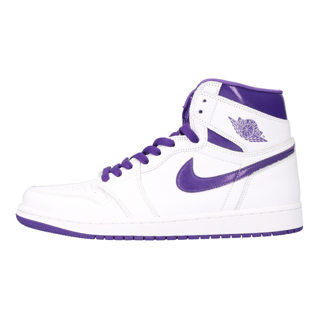 NIKE ナイキ WMNS AIR JORDAN 1 HIGH OG ウィメンズ エアジョーダン ハイカットスニーカー ホワイト/パープル US10/27cm CD0461-15129センチワイズ