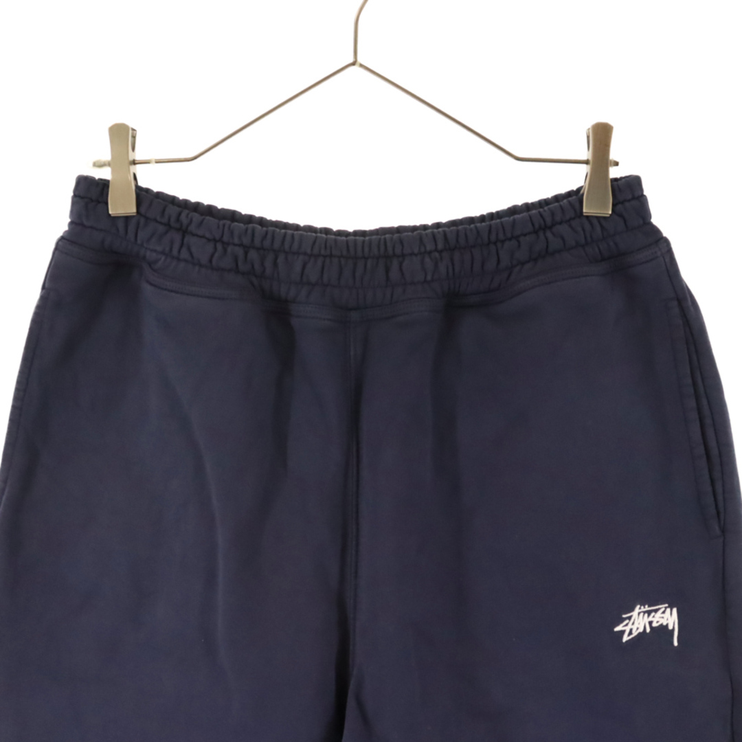 STUSSY ステューシー 23AW STOCK LOGO SWEATPANT ストックロゴ オーバーダイ スウェットパンツ ネイビー315センチ股上