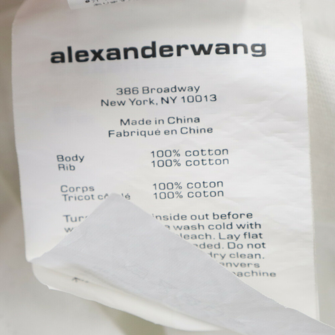 Alexander Wang(アレキサンダーワン)のALEXANDER WANG アレキサンダーワン ロゴディテール クロップド タンクトップ カットソー 4CC3221359 ホワイト レディース レディースのトップス(タンクトップ)の商品写真