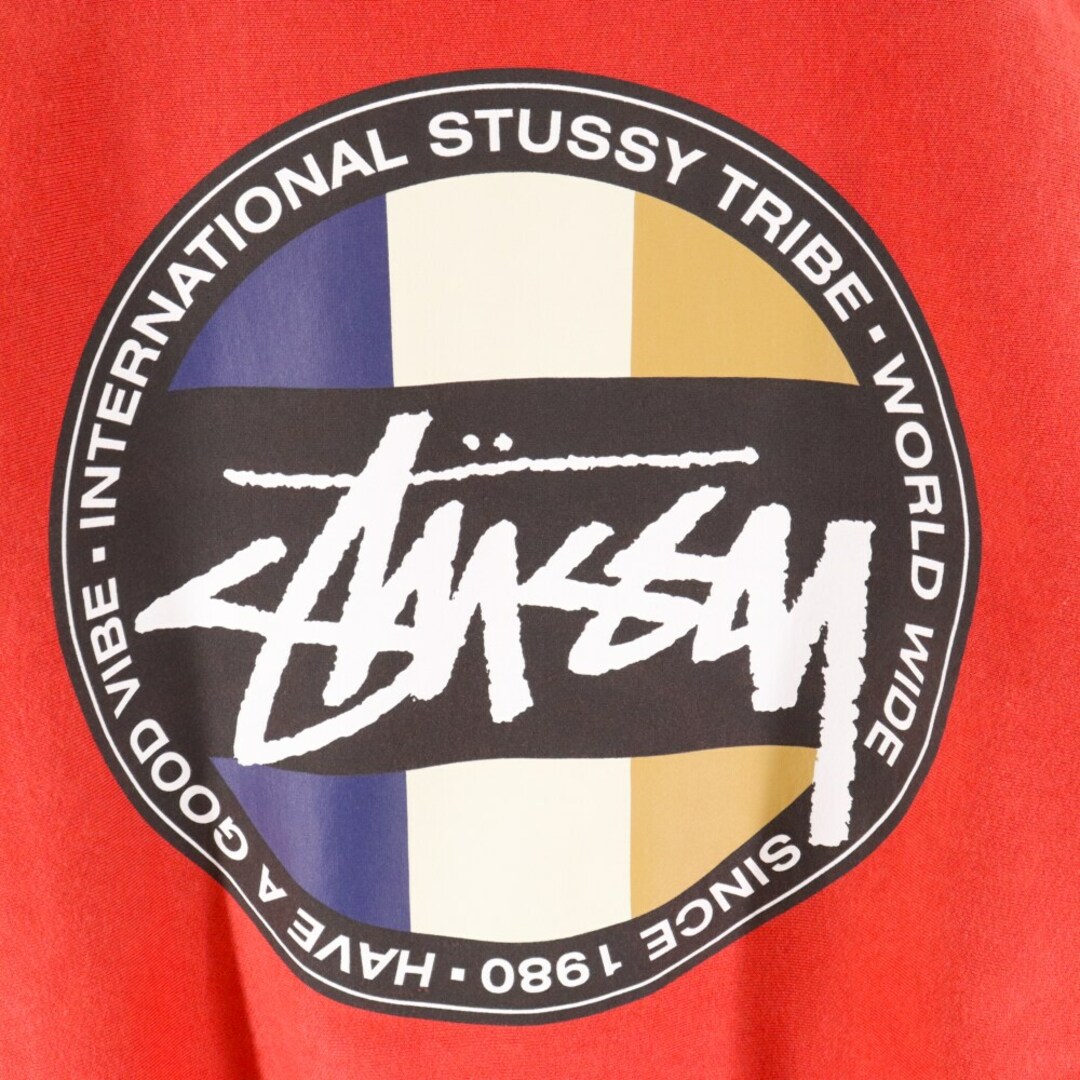 STUSSY ロゴプリント プルオーバーパーカー L