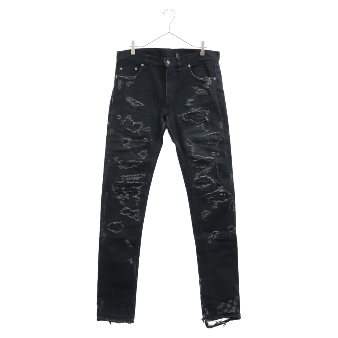 CHRISTIAN DADA(クリスチャンダダ)のCHRISTIAN DADA クリスチャンダダ 15AW CLASSIC FULL DAMAGED SKINNY JEANS ダメージリペア加工 クラシック スキニーデニムパンツ ブラック CD-15W-CL16 メンズのパンツ(デニム/ジーンズ)の商品写真