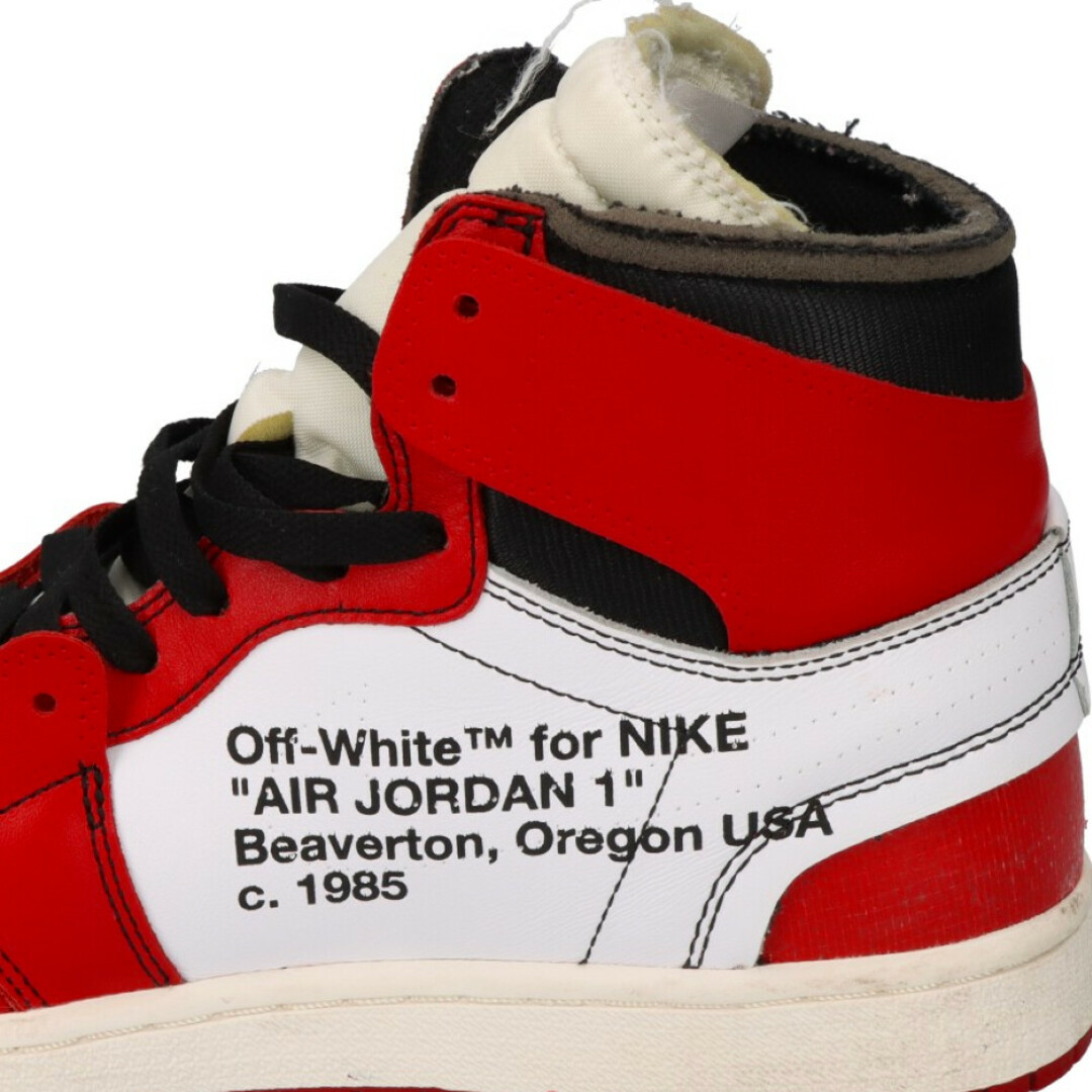 NIKE ナイキ ×OFF-WHITE THE 10: AIR JORDAN 1 CHICAGOオフホワイト ザテン エアジョーダン1 シカゴ ハイカットスニーカー US10.5/28.5cm AA3834-101