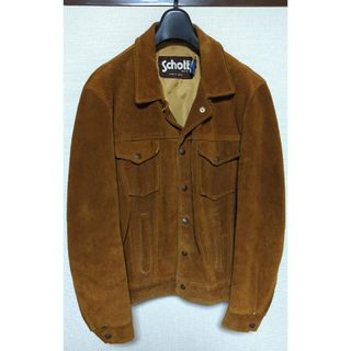 ショット(schott)のUSA製　vintage　Schott　スウェードレザートラッカージャケット(レザージャケット)