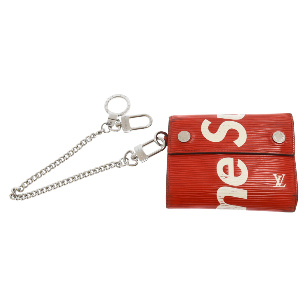 SUPREME シュプリーム 17AW×Louis Vuitton Chain Wallet ルイヴィトン エピ チェーンコンパクトウォレット三つ折り 財布 レッド M67755100センチ横幅