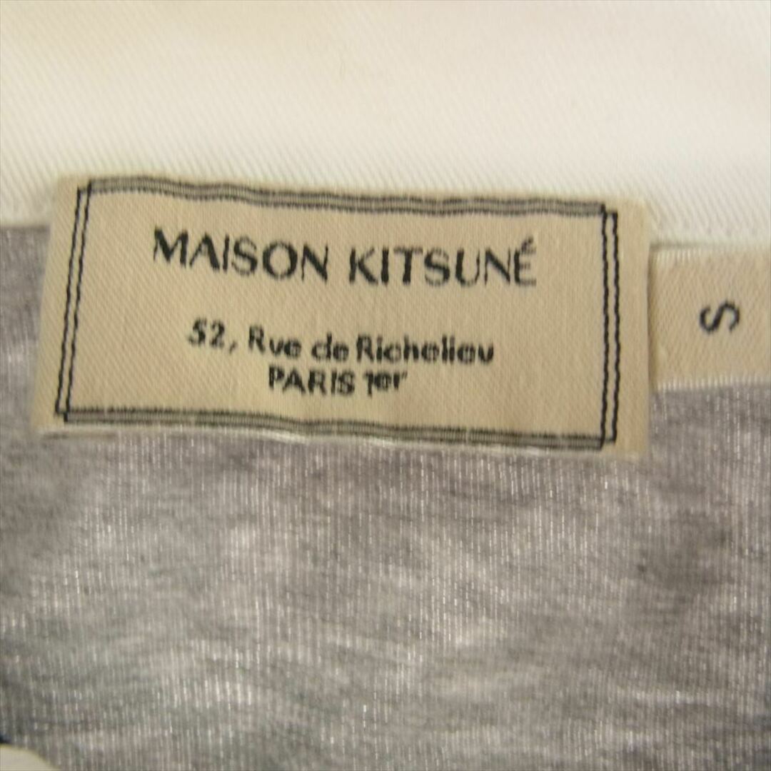 MAISON KITSUNE'(メゾンキツネ)のMAISON KITSUNE メゾンキツネ 長袖シャツ GM00216KJ0071 刺繍 長袖 ポロシャツ ラガーシャツ グレー系 ネイビー系 レッド系 S【中古】 メンズのトップス(シャツ)の商品写真