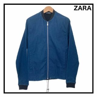 ザラ(ZARA)のザラ　デニムジャケット　ブルゾン　アウター　ジップアップ　長袖　インディゴ　S(Gジャン/デニムジャケット)