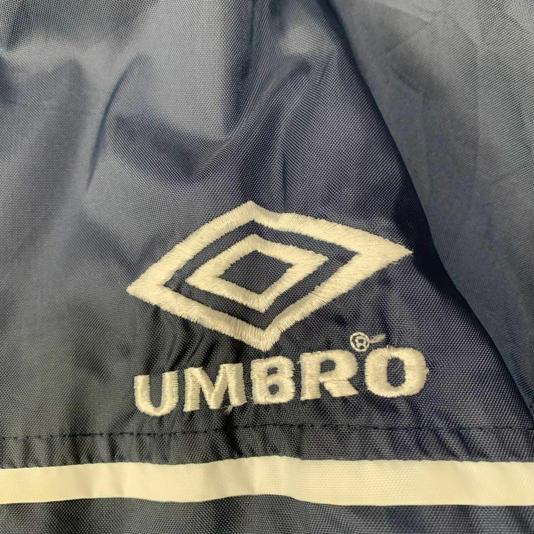 90s UMBRO ネイビー ロングコート 中綿ジャケット ワンポイント