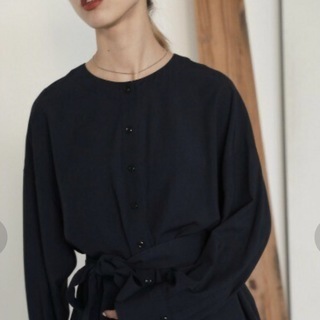 ブラックバイマウジー(BLACK by moussy)のBLACK BY MOUSSY henley neck blouse ブラウス(シャツ/ブラウス(長袖/七分))