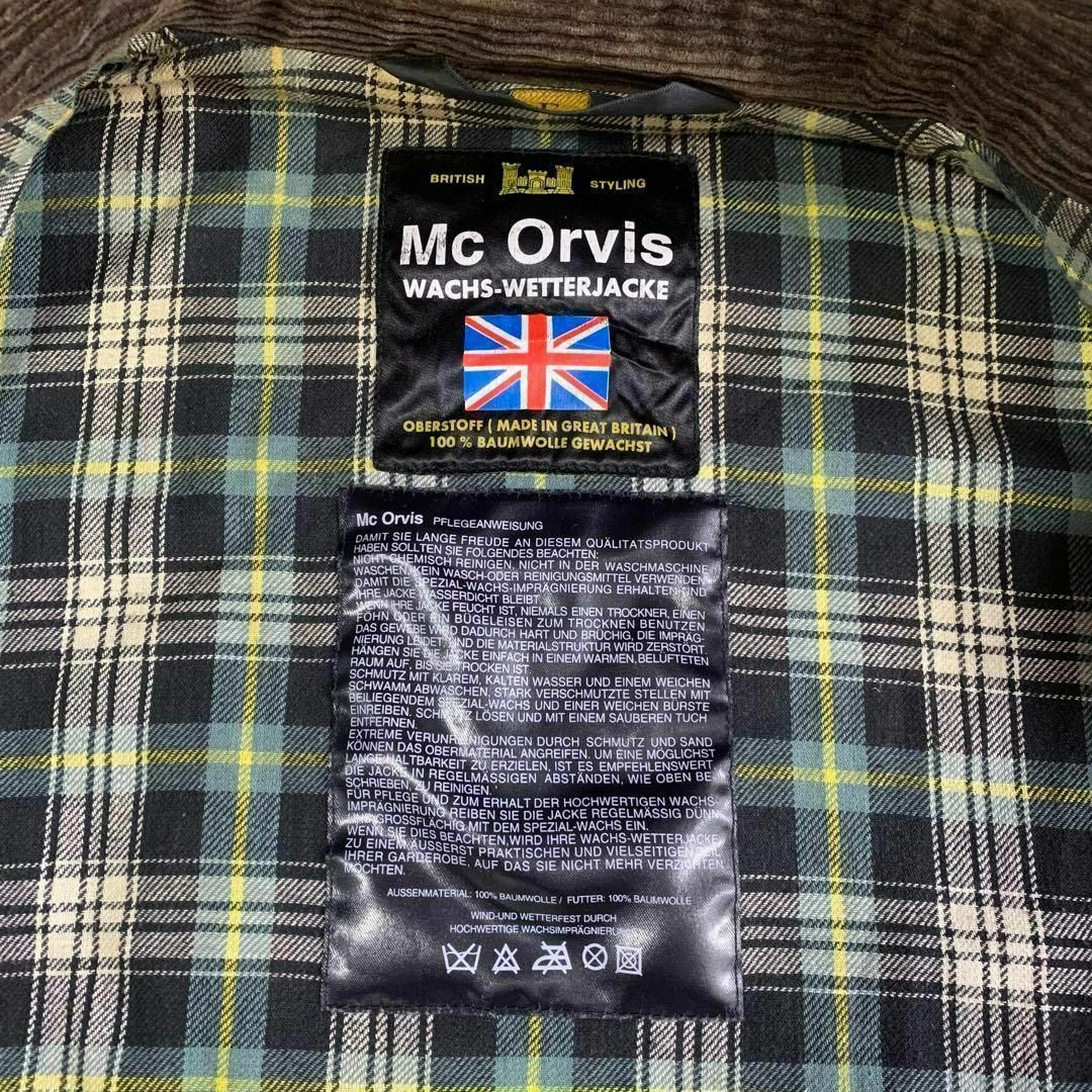 UK製Mc Orvis オービス オイルドジャケット ビデイル カーキグリーン