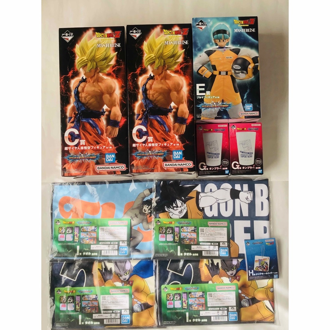 ドラゴンボール一番くじ　C賞 超サイヤ人孫悟空フィギュア　E賞 ブルマフィギュアのサムネイル