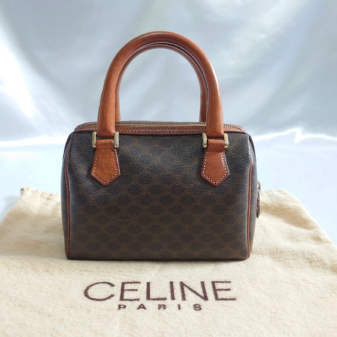 celine - 美品 CELINE マカダム柄 ミニハンドバッグの通販 by モジーコ ...